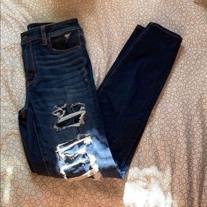 American Eagle Jeans Distressed Dark Wash